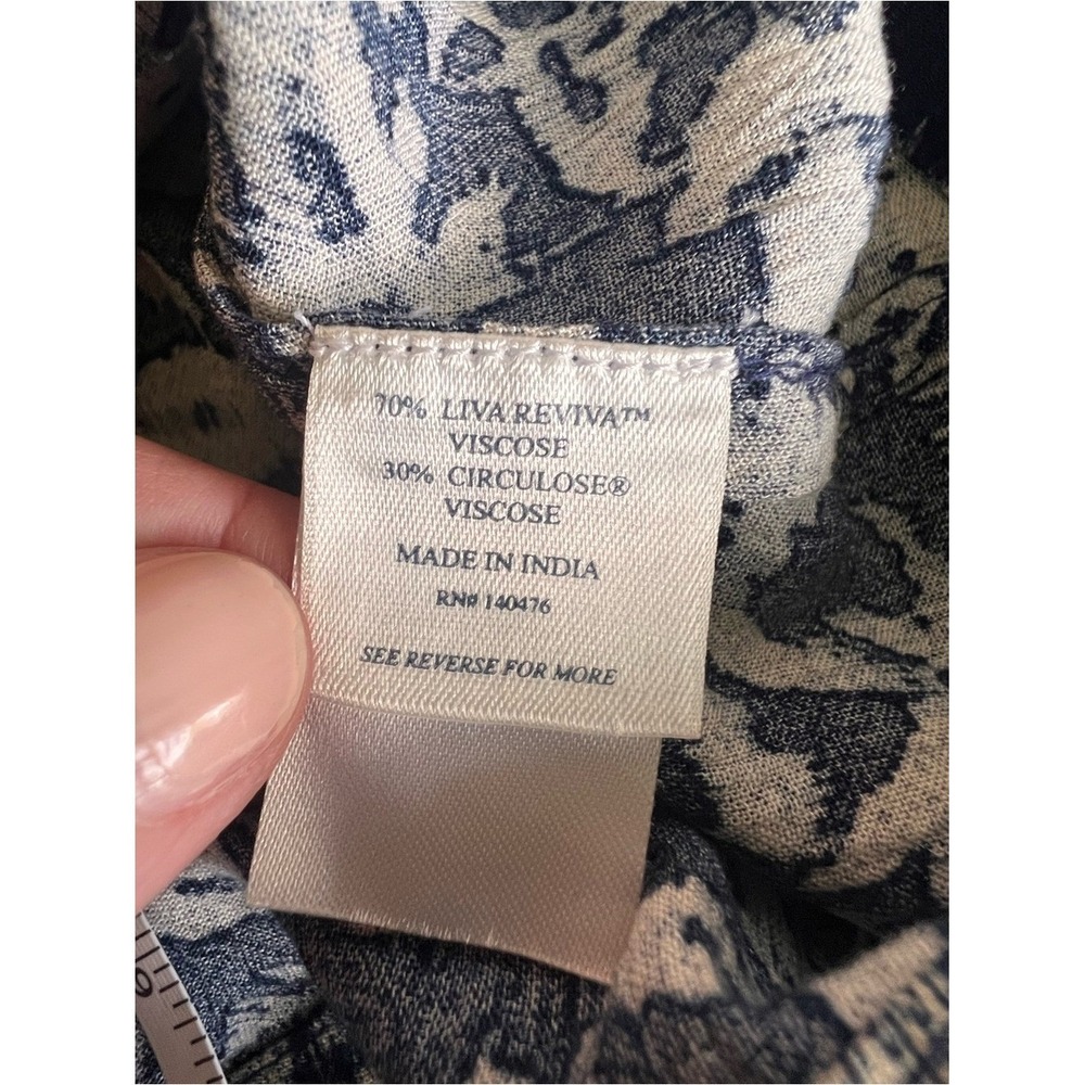 Faherty Navy Blue Floral Maxi Dress - Picture 10 of 12